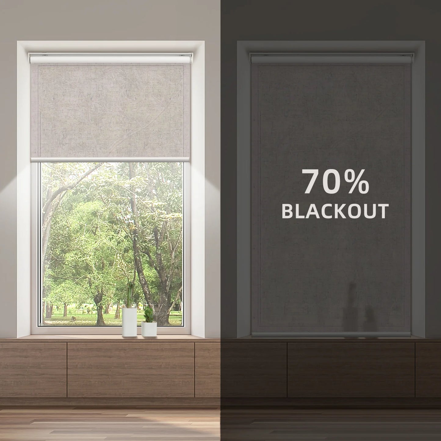 SmartWings 電動捲簾 70% 遮光-Linen